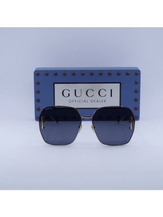 Gucci GG1207SA 002 Square Sunglasses - Gold/Grey main image 9